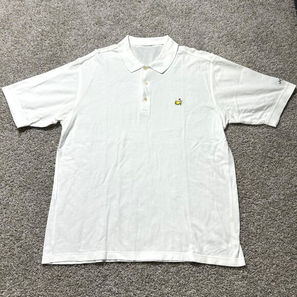 Masters Golf Polo Shirt White Embroidered Logo Mens Size XL Short Sleeve - Picture 2 of 7